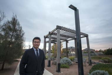 Cr Aaron An at the Greening the Pipeline Pilot Park
